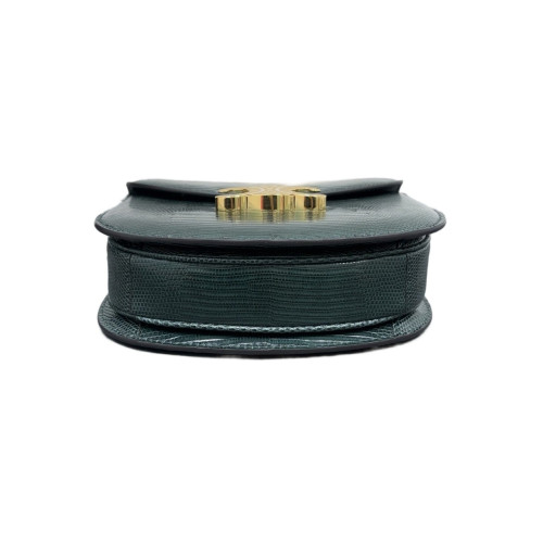 Celine Standard Chain Besace Clea Lizard Green