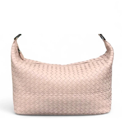 Bottega Veneta Hobo Lambskin Intrecciato Nappa Pink