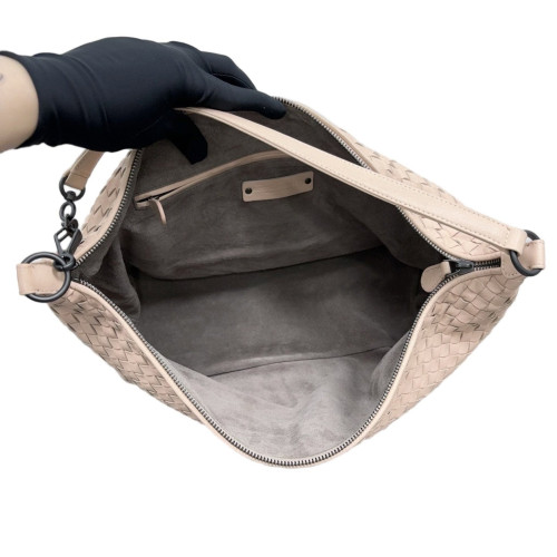 Bottega Veneta Hobo Lambskin Intrecciato Nappa Pink