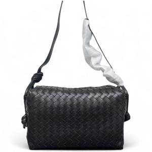 Bottega Veneta Crossbody Bag Lambskin Intrecciato Nappa Dark Brown