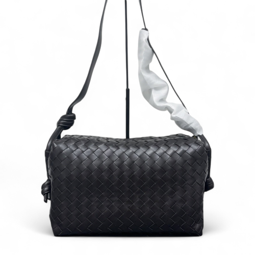 Bottega Veneta Crossbody Bag Lambskin Intrecciato Nappa Dark Brown