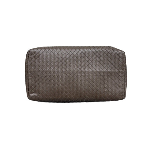 Bottega Veneta Large Roma Tote Bag Lambskin Intrecciato Nappa Dark Brown