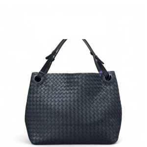 Bottega Veneta Hobo Lambskin Intrecciato Nappa Black