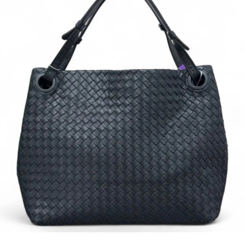 Bottega Veneta Hobo Lambskin Intrecciato Nappa Black