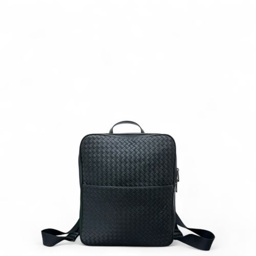 Bottega Veneta Backpack Lambskin Intrecciato Nappa Nappa Black