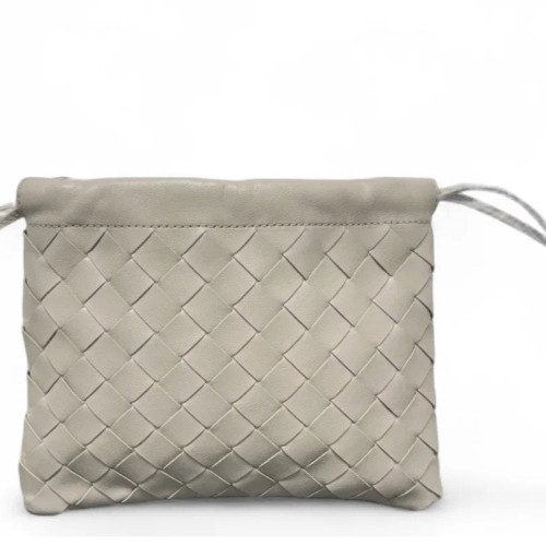 Bottega Veneta Crossbody Bag Lambskin Intrecciato Nappa Beige Clair