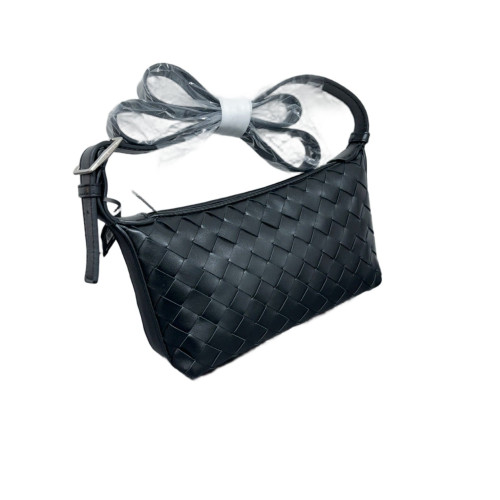 Bottega Veneta Crossbody Bag Lambskin Intrecciato Nappa Black