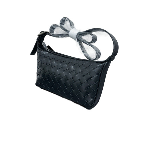 Bottega Veneta Crossbody Bag Lambskin Intrecciato Nappa Black