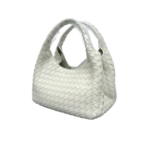 Bottega Veneta Hobo Lambskin Intrecciato Nappa White