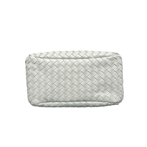 Bottega Veneta Hobo Lambskin Intrecciato Nappa White