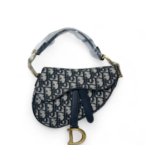Dior Small Saddle Bag Oblique Navy Beige Dior Small Saddle Bag Oblique Navy Beige