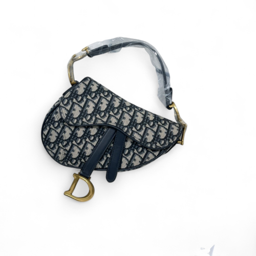 Dior Small Saddle Bag Oblique Navy Beige Dior Small Saddle Bag Oblique Navy Beige