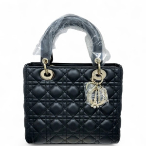 Dior Medium Lady Dior Lambskin Black