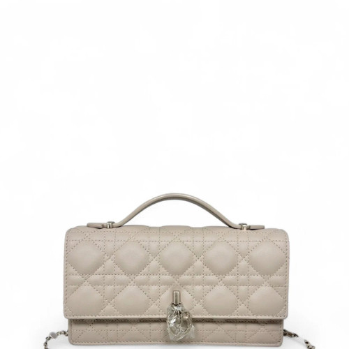 Dior My Dior Top Handle Flap Bag Lambskin Natural Tan Dior My Dior Top Handle Flap Bag Lambskin Natural Tan