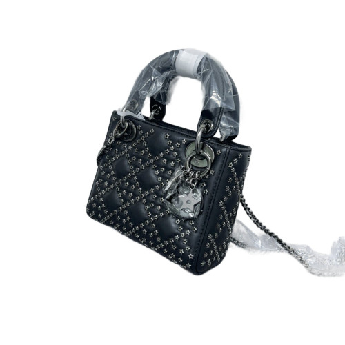 Dior Studded Mini Lady Dior Lambskin Black Dior Studded Mini Lady Dior Lambskin Black