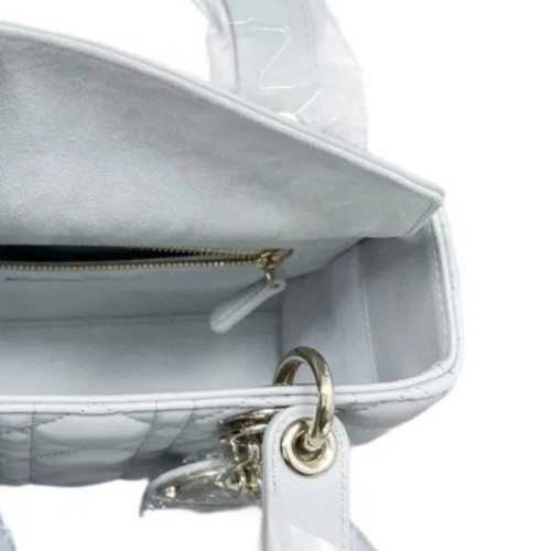 Dior Small Lady Dior Calfskin Light Grey