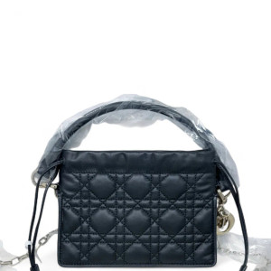 Dior Mini Lady Dior Milly Drawstring Bag Calfskin Black Dior Mini Lady Dior Milly Drawstring Bag Calfskin Black