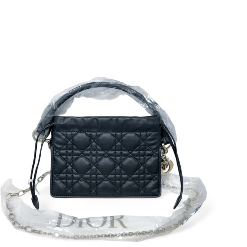 Dior Mini Lady Dior Milly Drawstring Bag Calfskin Black Dior Mini Lady Dior Milly Drawstring Bag Calfskin Black