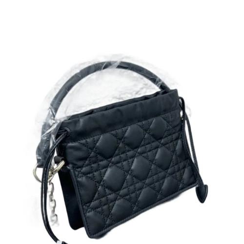 Dior Mini Lady Dior Milly Drawstring Bag Calfskin Black Dior Mini Lady Dior Milly Drawstring Bag Calfskin Black