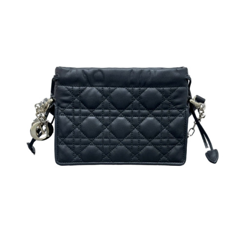 Dior Mini Lady Dior Milly Drawstring Bag Calfskin Black Dior Mini Lady Dior Milly Drawstring Bag Calfskin Black
