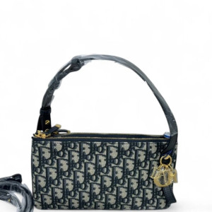 Dior Shoulder Bag Canvas Beige Navy Dior Shoulder Bag Canvas Beige Navy