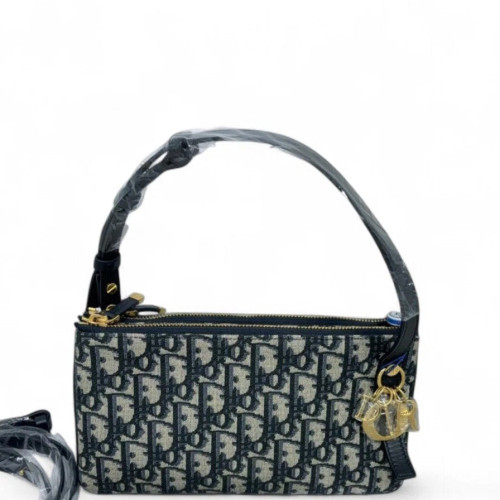 Dior Shoulder Bag Canvas Beige Navy Dior Shoulder Bag Canvas Beige Navy