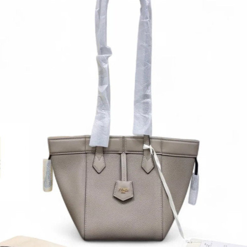 Fendi Mini Origami Grained Calfskin Grey