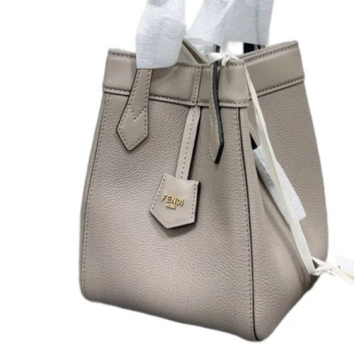 Fendi Mini Origami Grained Calfskin Grey