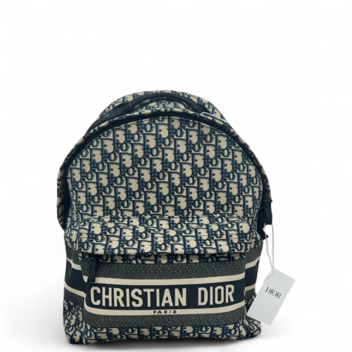 Dior Diortravel Backpack Oblique Beige Black Navy