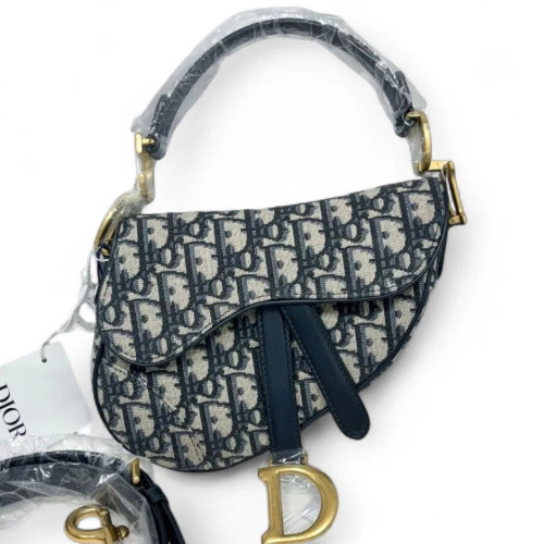 Dior Small Saddle Bag Oblique Black Beige Navy Dior Small Saddle Bag Oblique Black Beige Navy
