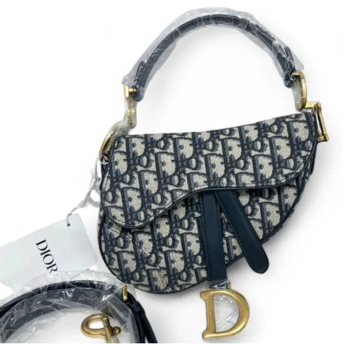 Dior Small Saddle Bag Oblique Black Beige Navy Dior Small Saddle Bag Oblique Black Beige Navy