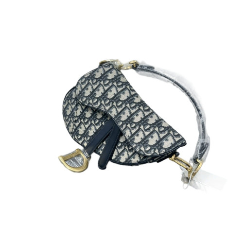 Dior Small Saddle Bag Oblique Black Beige Navy Dior Small Saddle Bag Oblique Black Beige Navy