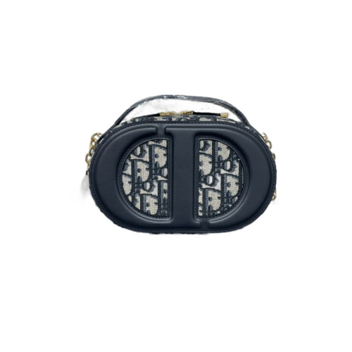 Dior Camera Case Oblique Navy Beige Black