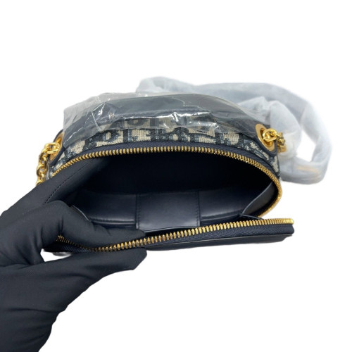 Dior Camera Case Oblique Navy Beige Black