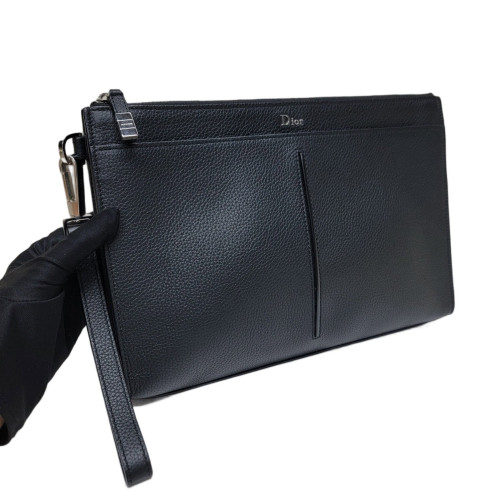 Dior Clutch Grained Calfskin Black