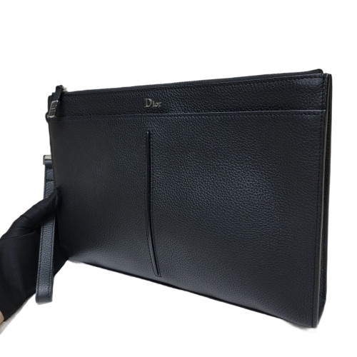 Dior Clutch Grained Calfskin Black