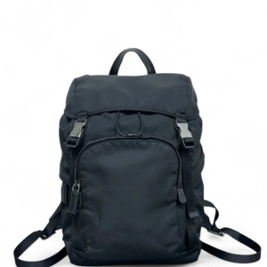 Prada Backpack Nylon Vela Black