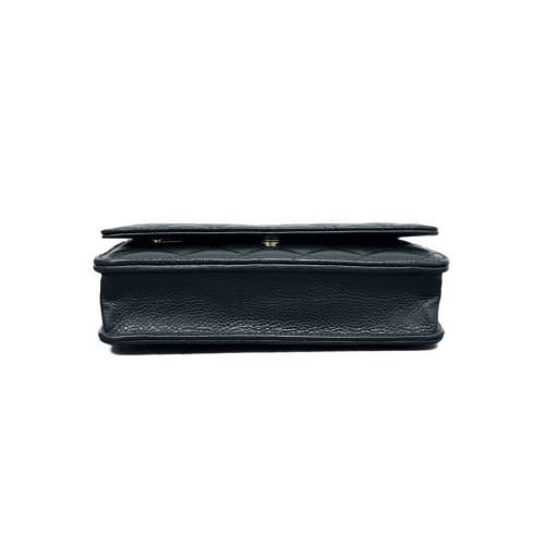 Chanel Quilted Wallet On Chain Grained Calfskin Black Chanel Quilted Wallet On Chain Grained Calfskin Black