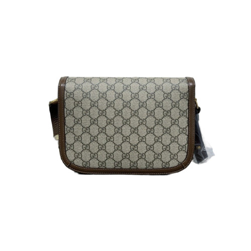 Gucci Small Horsebit 1955 GG Supreme Monogram Beige Brown