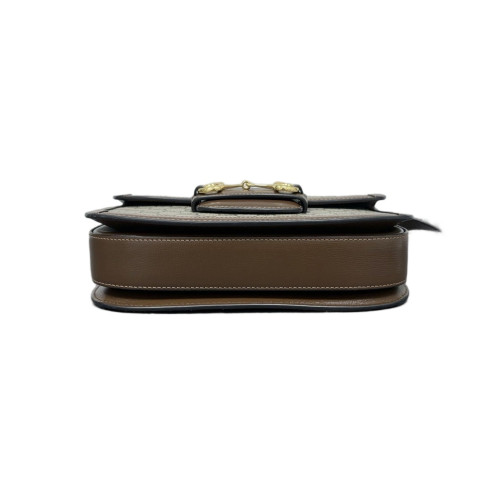 Gucci Small Horsebit 1955 GG Supreme Monogram Beige Brown