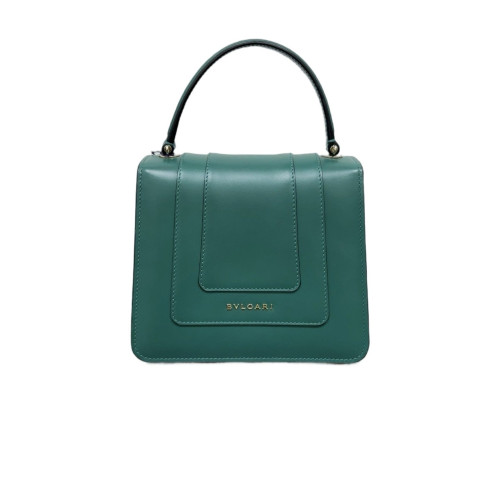 Bvlgari Small Serpenti Forever Top Handle Bag Smooth Calfskin Green