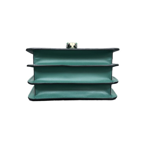 Bvlgari Small Serpenti Forever Top Handle Bag Smooth Calfskin Green