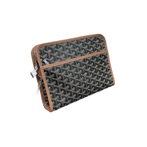 Goyard Toiletry Case Goyardine Black Brown