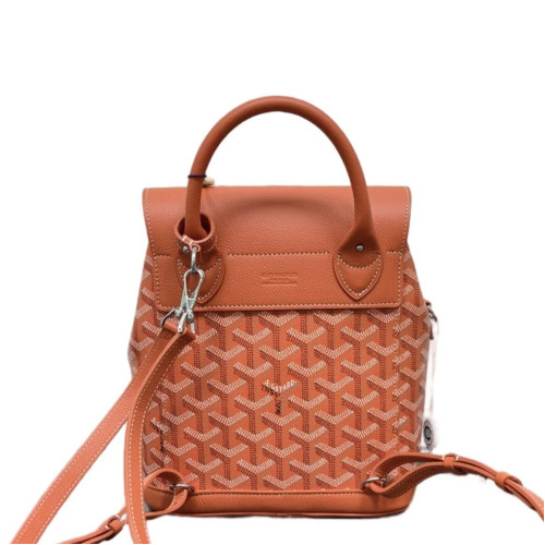 Goyard Backpack Goyardine Red Orange