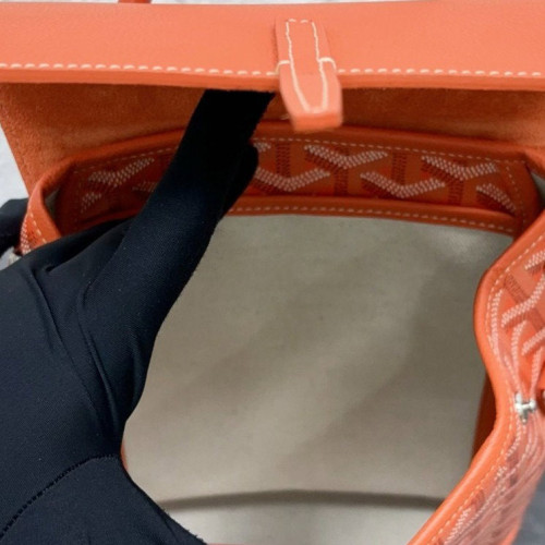 Goyard Backpack Goyardine Red Orange