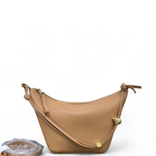 Loewe Mini Hammock Hobo Anagram Debossed Calfskin Natural Tan