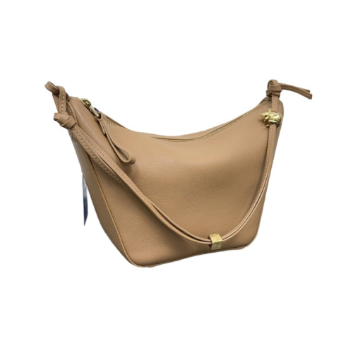 Loewe Mini Hammock Hobo Anagram Debossed Calfskin Natural Tan