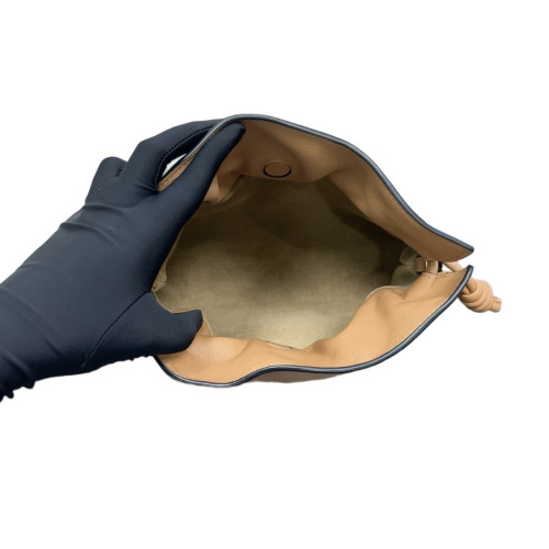 Loewe Flamenco Knot Clutch Calfskin Khaki