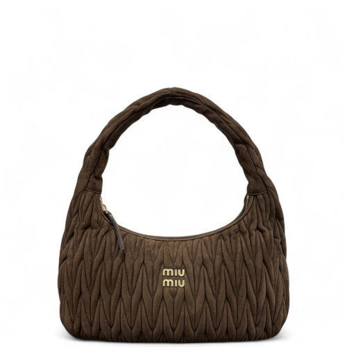 Miu Miu Hobo Suede Dark Brown
