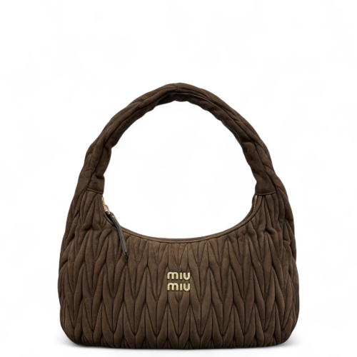Miu Miu Hobo Suede Dark Brown